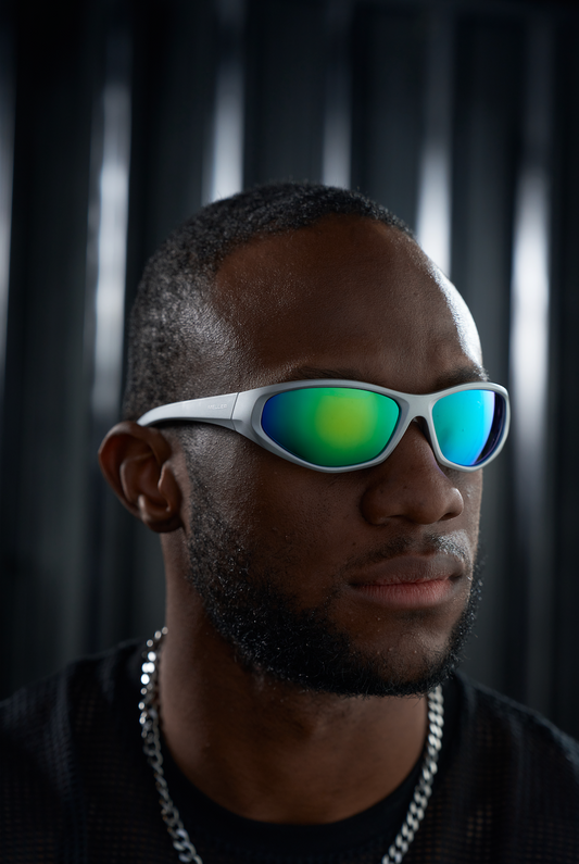 MELLER x DRUMSHEDS LEA Sunglasses - Silver Turquoise